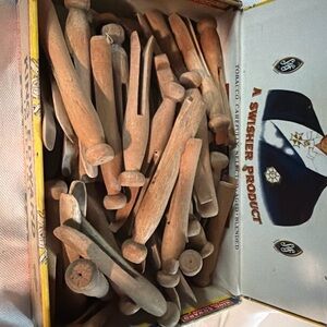 Vintage Wooden Clothespins Lot of 55 Old Farmhouse Laundry Pins Rustic Decor